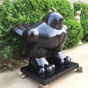 Jardín al aire libre Gran fundido Bronce Negro <span class=keywords><strong>Fernando</strong></span> Portro Bronce Plump Bird Escultura Estatua - Product Image 4