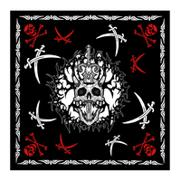 Écharpe carrée en polyester 100% personnalisée, streetwear tendance, bandana
