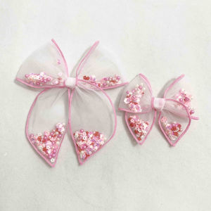 في عيد الحب مشابك الشعر الشبكية، مشابك الشعر الطويلة، مشابك شعر لطيفة على شكل خرز من الصلصال، مشبك شعر متقوس - Product Image 2