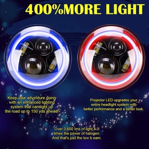 Yeux d'ange 6000K Faisceau Télécommande Bluetooth pour Le <span class=keywords><strong>Cowboy</strong></span> de Jeep de 7 pouces LED RVB Phare - Product Image 4