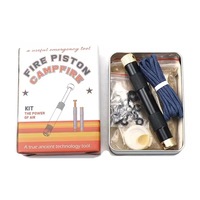 Kit de démarrage d'incendie à piston à air comprimé pour l'extérieur, outil de survie portable pour le camping, la randonnée et les situations d'urgence
