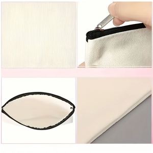 Cross-border Hot New Letter Printing Canvas Zipper Closure High-value Large Capacity Modern Student <b>Storage</b> Cosmetic Pencil Bag - Product Image 2
