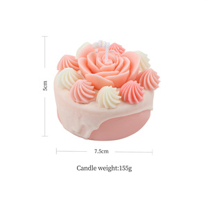 Velas Aromáticas Artificiales Aikun con Diseño Elegante en Forma de Pastel, Portavelas de Cera de Soya, Decoración Festiva para Fiestas - Product Image 3