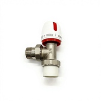 Vanne thermostatique de radiateur en laiton forgé XingFu 3/4 po, type angle, manuelle, contrôle de l'eau haute température 200 psi, énergie OEM