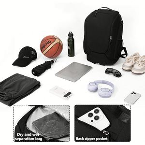 Mochila Deportiva Casual Personalizada con Logotipo para Hombre, Impermeable, con Compartimento para Zapatos, para Gimnasio, Deportes al Aire Libre, Tenis, Bádminton, Raqueta, para Mujer - Product Image 4