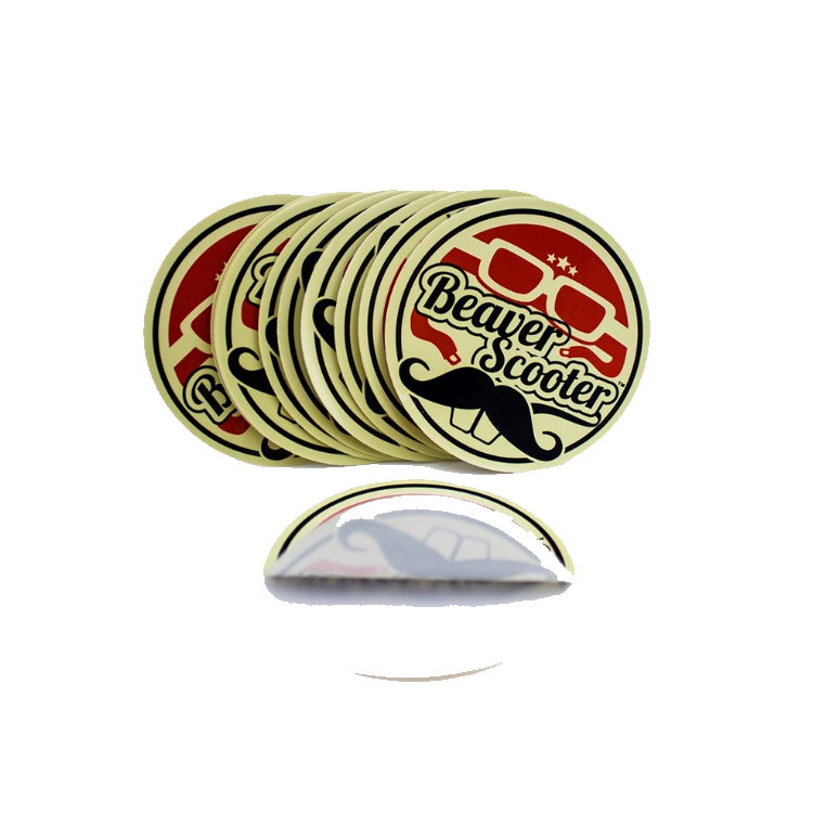 Круглый с индивидуальным принтом стикер продукта, водонепроницаемый пластиковый круглый стикер