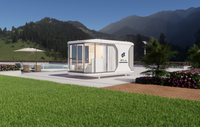 Maison capsule mobile de luxe avec systèmes autonomes d'eau et d'énergie