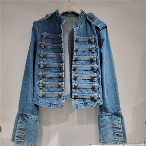 Veste en jean style rétro Z1050 pour <span class=keywords><strong>femme</strong></span>, nouvelle collection printemps-automne 2026, veste <span class=keywords><strong>courte</strong></span> pour <span class=keywords><strong>femme</strong></span> - Product Image 2