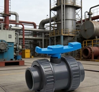 Vanne à boisseau sphérique double union en PVC/CPVC de haute qualité pour le traitement de l'eau, fabriquée en Chine (norme ANSI)