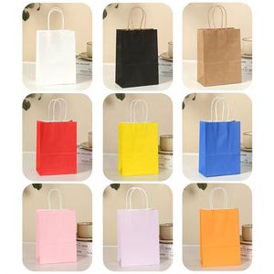 ถุงกระดาษคราฟท์พิมพ์ลายตามสั่ง ถุงบรรจุภัณฑ์ทำมือ สีดำ สีเขียว สีชมพู สีขาว ถุงของขวัญช้อปปิ้งพิมพ์โลโก้ตามสั่ง - Product Image 2