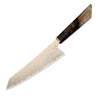Pisau Dapur KitchenBliss Tahan Lama dan Tajam, Pisau Koki Kiritsuke Jepang Tempa Tangan, Baja Damaskus