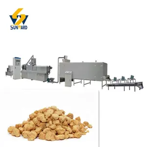 Automatic Soya Vegetarian Meat Making Machine Extruded Soy Meat Soya Chunks Machines