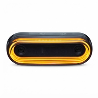 Feu de position latéral LED ovale étanche 10-30V avec lentille fumée, ambre, blanc, rouge, pour camion, remorque, poids lourd, homologué E-Mark