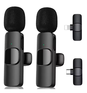 Microphone de Lavalier sans fil pour diffusion en direct/YouTube/TikTok/<span class=keywords><strong>Facebook</strong></span> Microphone de réduction de bruit en direct pour IPhone/Android - Product Image 1
