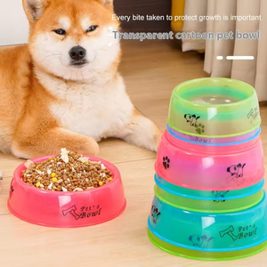 Hot Selling Portable Plastic Slow <b>Feeder</b> <b>Cat</b> Food Bowl Eco-friendly Lightweight Waterproof Transparent Pet Bowl - Product Image 5