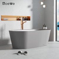 Baignoire et spas de couleur gris mat, baignoire autoportante en acrylique, baignoires de luxe pour se baigner dans la salle de bain