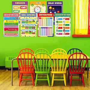 Décoration murale éducative pour enfants d'âge préscolaire et primaire, 16 affiches éducatives pour la salle de classe - Product Image 4