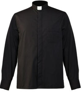 Hombres Mujeres Sacerdote Bendito Negro Clero Stand <span class=keywords><strong>Collar</strong></span> para Polos Manga Corta Pastor Predicador Ministro Disfraz Sólido - Product Image 4