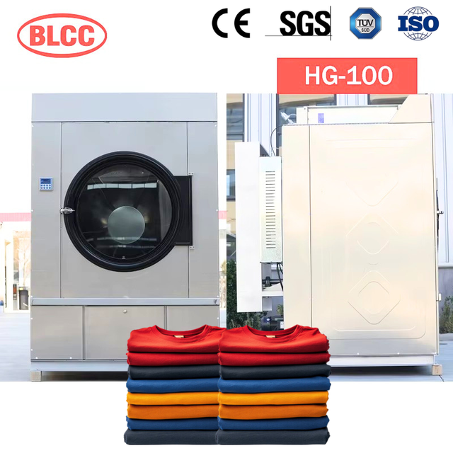 Automatic Electric Commercial Stainless Steel Steam Dryer Machine 50-100kg Heating Tumble Dryer for Hotels
