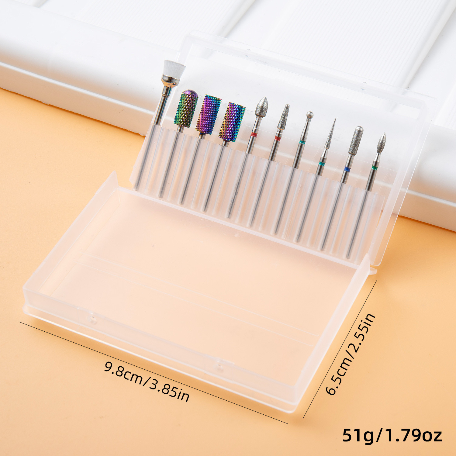Coffret 10 pièces pinceau blanc argent