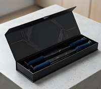 Boîte d'emballage en carton rigide de luxe avec insert en mousse personnalisé, boîte en carton gris de grande taille pour clubs de golf, queues de billard, emballage cadeau