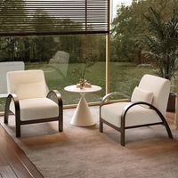 Fauteuil de détente Wabi-sabi de style moderne du milieu du siècle, avec structure en fer écologique, minimaliste, nordique, pour appartement, luxe léger, fauteuil relaxant
