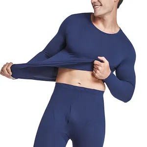 N018 Thermal Underwear for Men Fleece Lined Thermals Men's Base Layer Long John Set