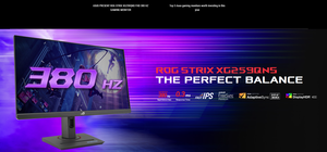 A SUS ROG Strix XG259QNS <b>Gaming</b> <b>Monitor</b> 24.5-Inch FHD 380Hz Fast IPS 1ms GTG NVIDIA G-SYNC Compatible HDR10 Esports Display - Product Image 4
