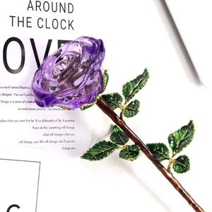 Nuevo Arribo: Rosa de Cristal ROMÁNTICA, Regalo Artesanal Personalizado para Novia, Cumpleaños, Festival Qixi, Decoración para Sala de Estar, Vino - Product Image 3