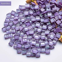 Mini carreaux vitrifiés carrés à paillettes en vrac, matériaux de sécurité faits à la main pour l'art de la mosaïque DIY pour enfants, décoration maison et jardin