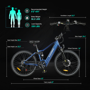 Vélo de route électrique XD26-II avec moteur haute puissance 250W et freins à disque hydrauliques – VTT XD26-II - Product Image 4