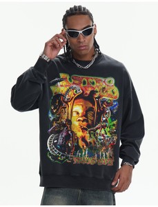 Sweat-shirt personnalisable <span class=keywords><strong>style</strong></span> <span class=keywords><strong>Travis</strong></span> <span class=keywords><strong>Scott</strong></span>, coupe ajustée, automne-hiver, rétro américain, épais, épaules tombantes, unisexe, pour couple - Product Image 4