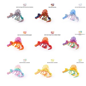 Figura de juguete divertida de la serie de dinosaurios Espinosaurio, impresa en 3D, exclusiva transfronteriza, popular, de plástico, simulación de esqueleto, regalo - Product Image 4