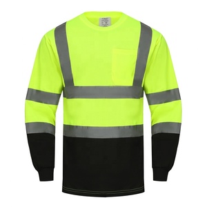130 gsm logo özel yüksek görünürlük yansıtıcı üniforma inşaat gece iş güvenliği koruma uzun kollu t-shirt t shirt - Product Image 2