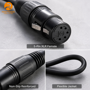 Cable de <span class=keywords><strong>Audio</strong></span> <span class=keywords><strong>XLR</strong></span> ROMTRONIC OEM Resistente a la Torsión, Cobre OFC, Más de 10000 Ciclos de Conexión, <span class=keywords><strong>Audio</strong></span> Profesional para Equipos de DJ y Escenario - Product Image 5