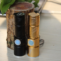 Lampe torche LED en alliage d'aluminium rétractable avec zoom Q5, haute luminosité, rechargeable par USB, mini portable, camping, rotation à 360°, 200-500m