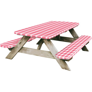 3PCS Outdoor Woven Elastic Picnic Table and Bench Covers Fitted Waterproof Heavy Duty OEKO-TEX Certified <b>Tablecloth</b> - Product Image 1