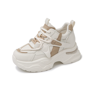 Zapatos Deportivos Casuales para Mujer, con Aumento de Altura, de Cuero, Nuevo Estilo, Cómodos, Antideslizantes, para Caminar - Product Image 2