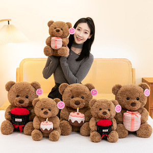 35cm mignon <span class=keywords><strong>anniversaire</strong></span> chapeau ours en peluche peluche jouet pour petite amie saint valentin cadeau pour enfants chambre chambre décor faveur <span class=keywords><strong>anniversaire</strong></span> <span class=keywords><strong>Gif</strong></span> - Product Image 3