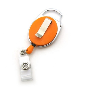 Porte-badge rétractable en gros, impression typographique personnalisée, ABS, métal, écologique, porte-badge <span class=keywords><strong>Yoyo</strong></span> mignon, clip d'identification - Product Image 4