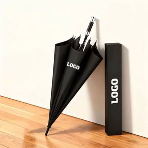 Luxury Straight Big Large Sport Logo Printing Uv Golf <b>Umbrella</b> With Silver Handle - Product Image 1