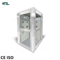 Douche à air pour marchandises avec capteur automatique, dimension personnalisée, matériau SS304, conforme à la norme ISO14644