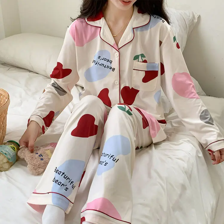 Loungewear Dames Sets Nachtkleding Pyjama Nieuwe Pijama Mujer Lounge Wear Dames Sets Voor Vrouwen Tweedelige Nachtjurken Voor Vrouw