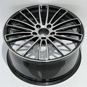 Cerchi in Lega di Alluminio Forgiati Monoblocco Personalizzati da 22 Pollici ET61 Neri con Finitura Lavorata 5x130 per Porsche Cayenne <span class=keywords><strong>Cayman</strong></span> 911 - Product Image 3