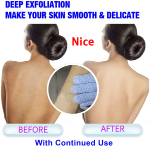 Popolare vendita calda Eco Friendly naturale riutilizzabile guanto da bagno doccia guanto da bagno esfoliante sapone schiuma sacchetto per il corpo guanti esfolianti - Product Image 4