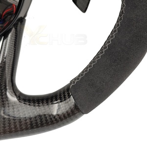 Volant en cuir et fibre de carbone avec mode RS et LED pour <span class=keywords><strong>Audi</strong></span> A3 A4 A5 A6 A7 C6 C7 C8 S3 S4 S5 S6 B7 B8 B9 Q5 Q7 RS3 RS5 RS7 - Product Image 6