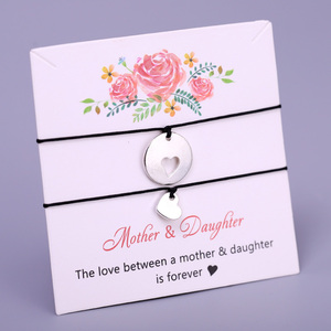 Bracelets à breloques Cœur et Étoiles Promesse de la Vie Rose pour Mère, Fille, Petite-fille, <span class=keywords><strong>Tante</strong></span>, Sœur, Demoiselle d'honneur - Product Image 5