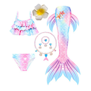 Costumi da bagno per ragazze BAIGE 2026 con code da sirena e monopinna, combinazioni multiple, ideali come regalo di compleanno o per Halloween - Product Image 4