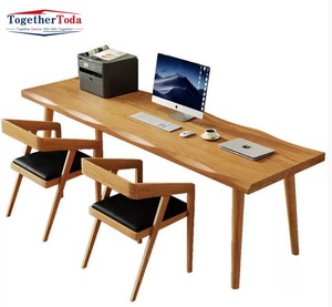 Ensemble chaise ergonomique et table d'étude au design simple pour bureau à domicile, idéal pour l'écriture ou l'utilisation d'un ordinateur pour étudiants, pour la maison ou la chambre. - Product Image 2