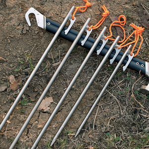 Piquets de tente ultralégers en alliage de titane 20 cm 24 30 35 40 cm, résistants au vent, pour camping en extérieur - Product Image 6